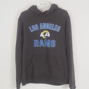 Los Angeles Rams Gray Pullover Sweatshirt Fanatics Hoodie Unisex Size‎ L NFL